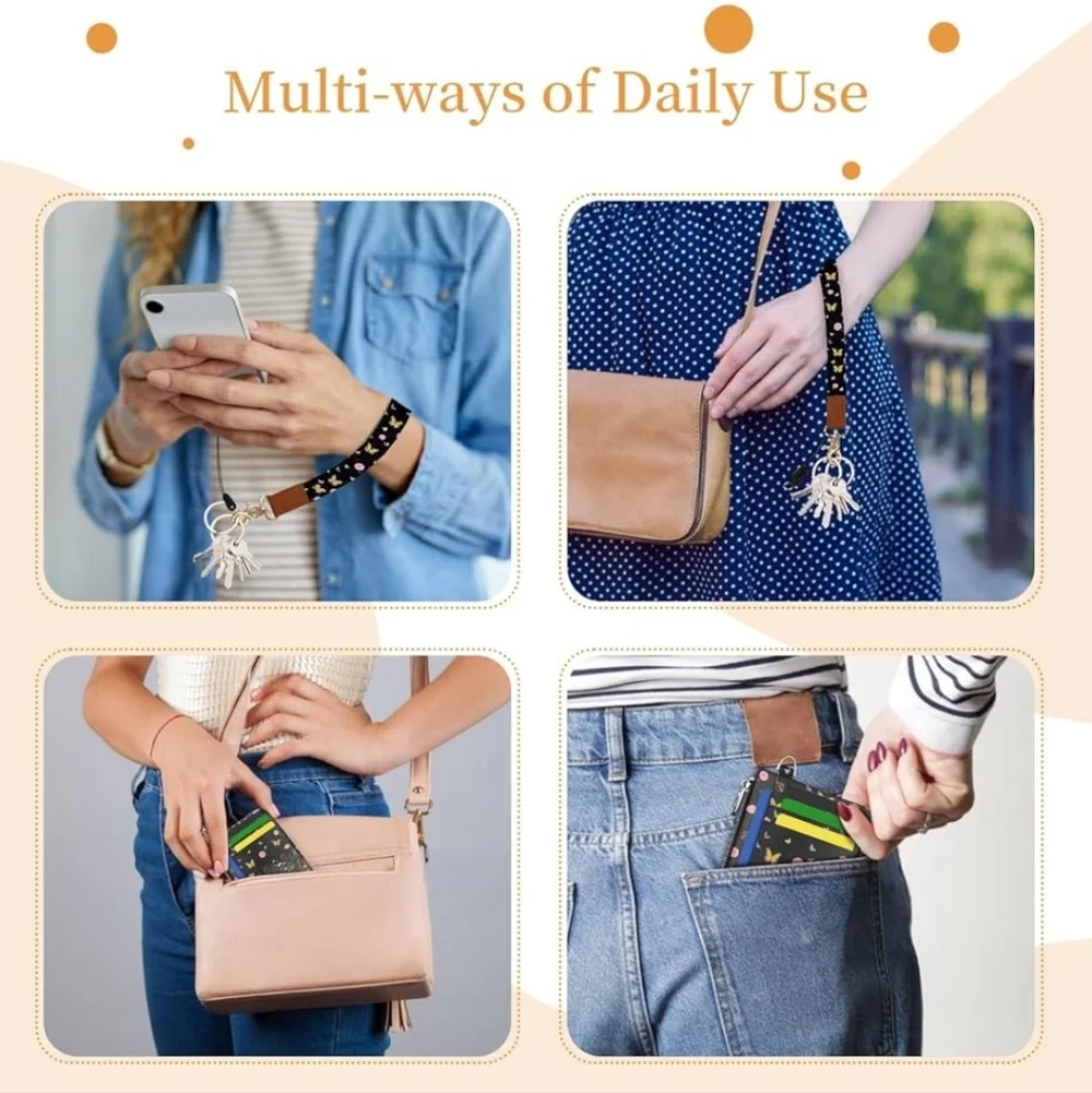 Floral Butterfly Card Holder with Lanyard